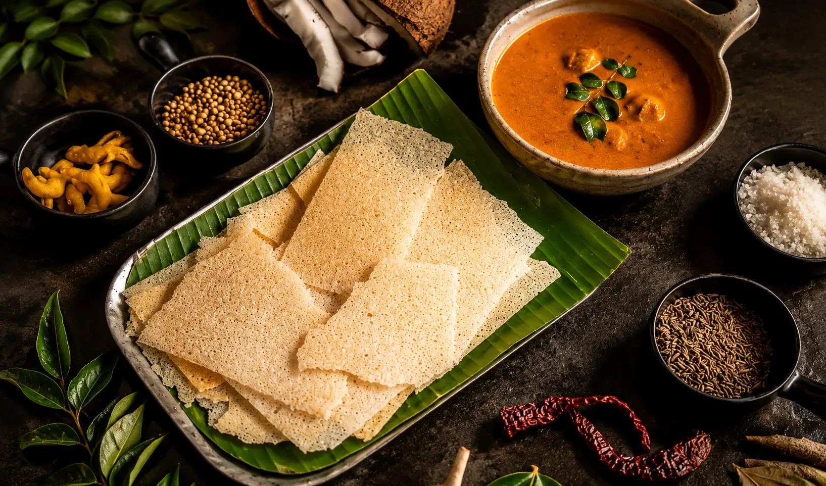 Kori Rotti with chicken
          curry