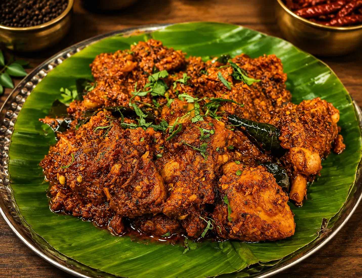 Kori Sukka dry chicken
          preparation