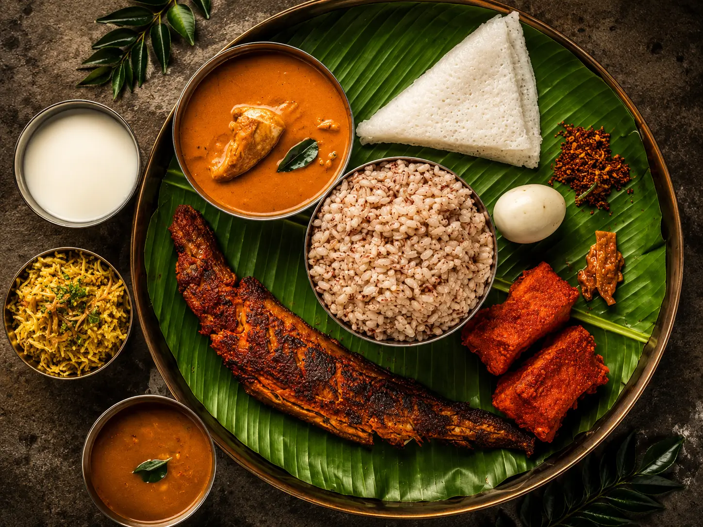 full Tulunadu thali
          spread